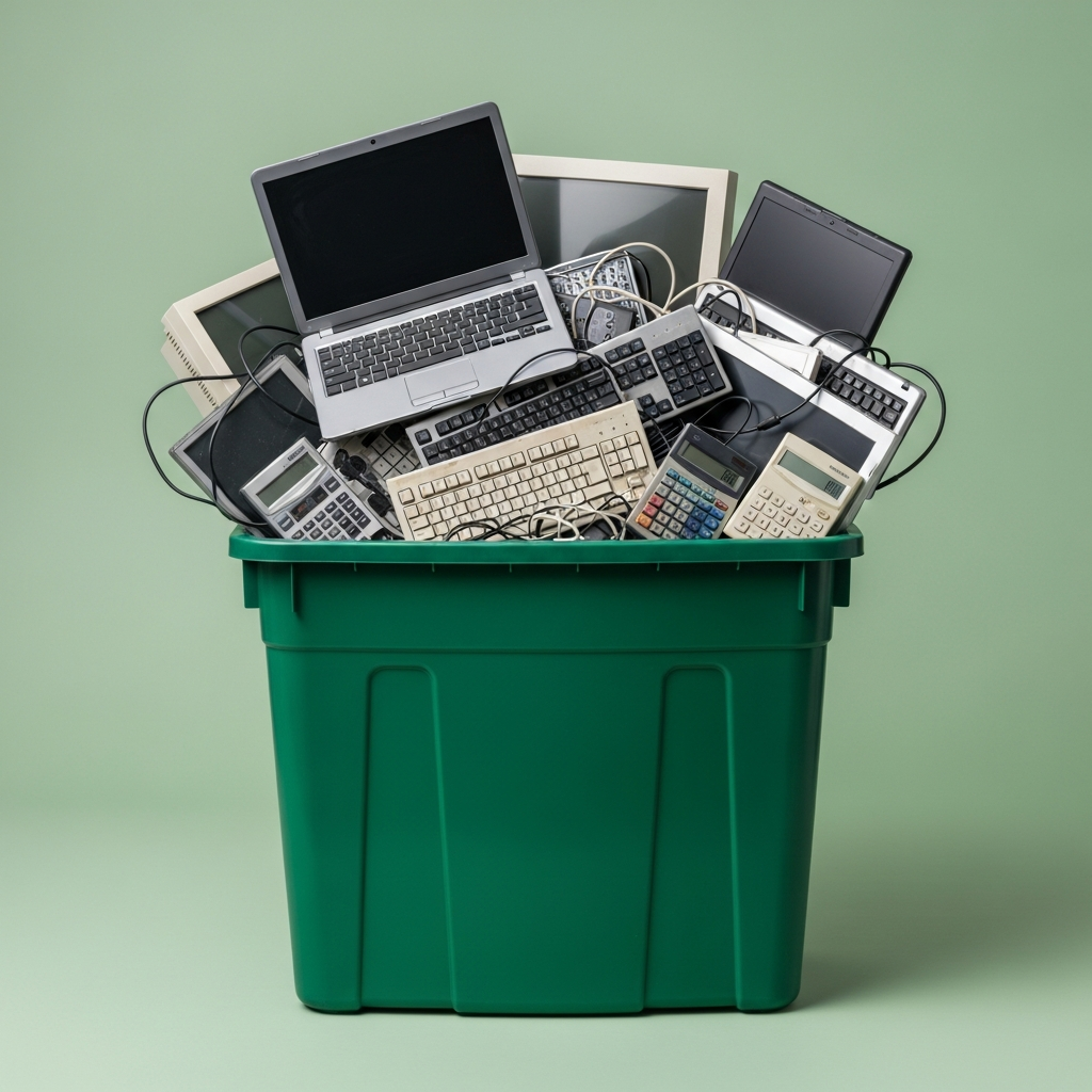 ewaste bin green ce34puy5